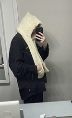 A picture of a hooded scarf